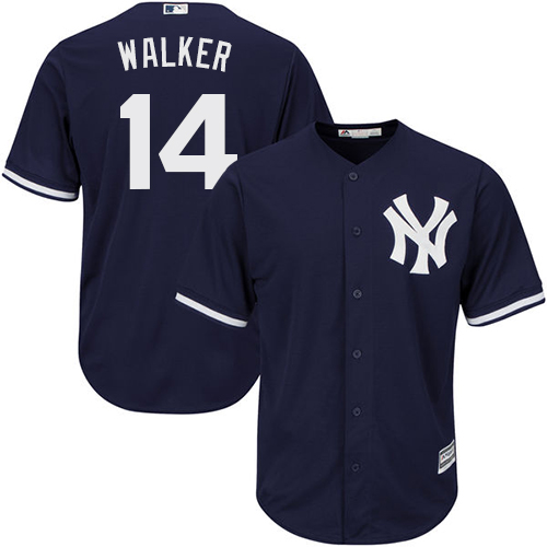 Yankees #14 Neil Walker Navy blue Cool Base Stitched Youth MLB Jersey - Click Image to Close
